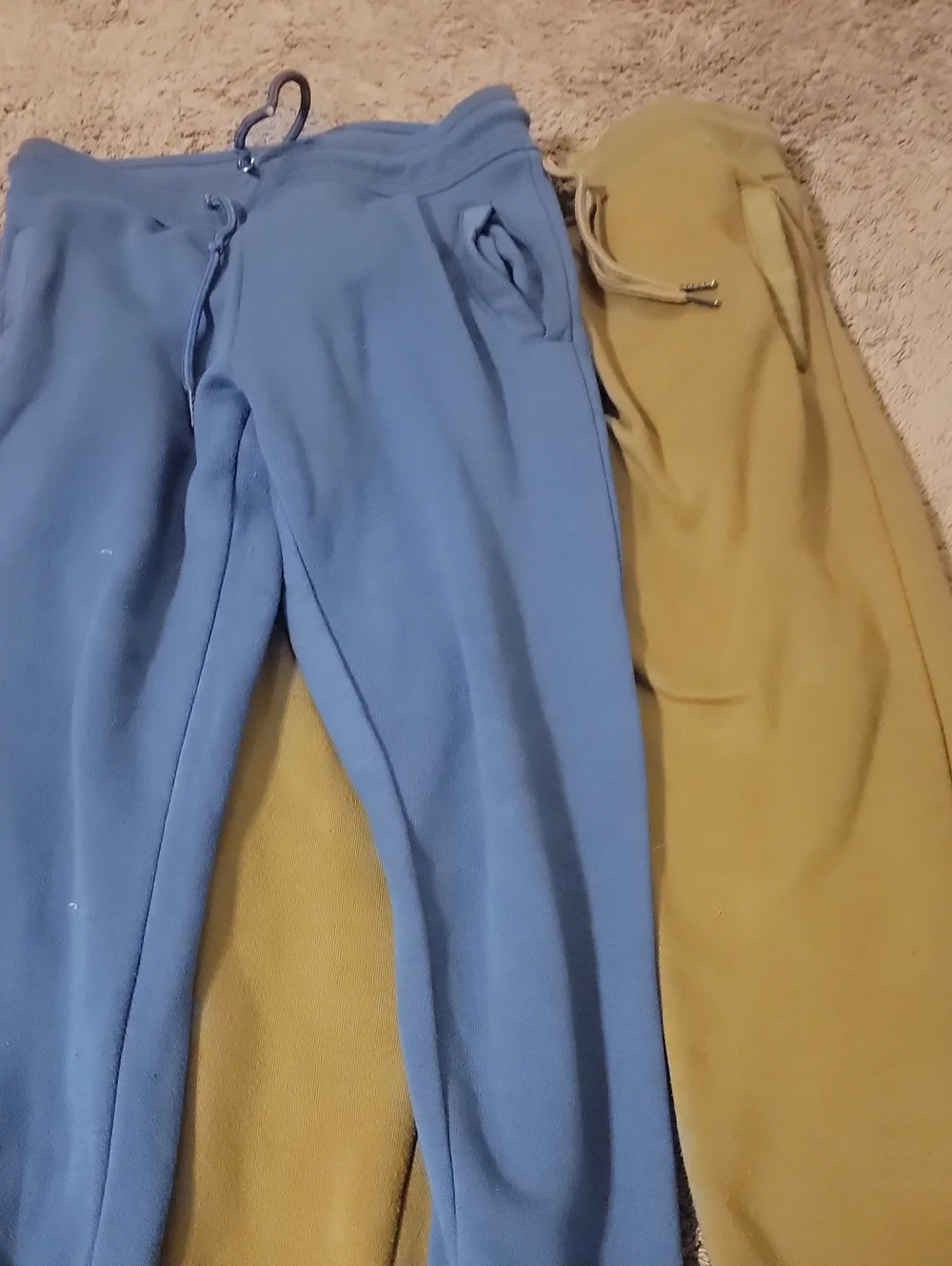 Kids Blue Drawstring Joggers - Soft Fleece Sweatpants